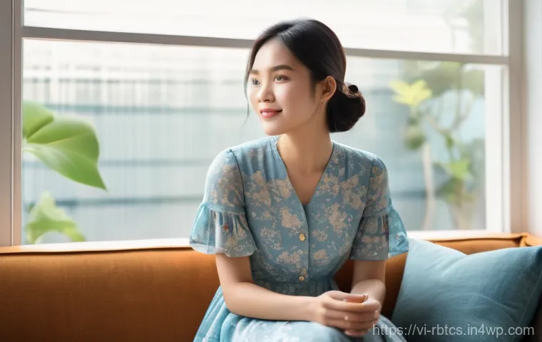로봇 심리상담의 비즈니스 기회 - **Prompt:** "A young Vietnamese woman in her early twenties, dressed in a modest, comfortable floral...