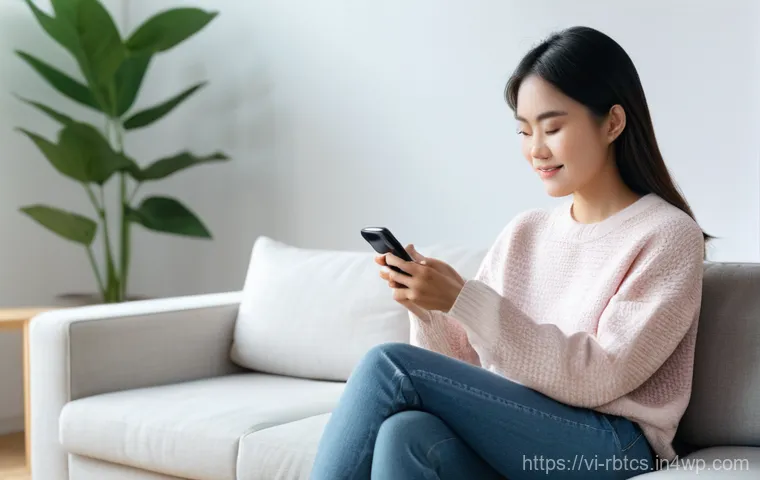로봇 심리상담의 개인 맞춤형 서비스 - **Prompt:** A young Vietnamese woman, in her early 20s, sits comfortably on a modern, minimalist sof...