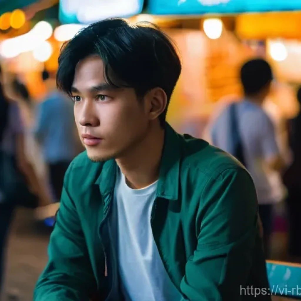 로봇 심리상담의 장기적인 효과 분석 - **Prompt 1: "The Solace of Silent Listening in a Bustling City"**
A young Vietnamese adult, dres...
