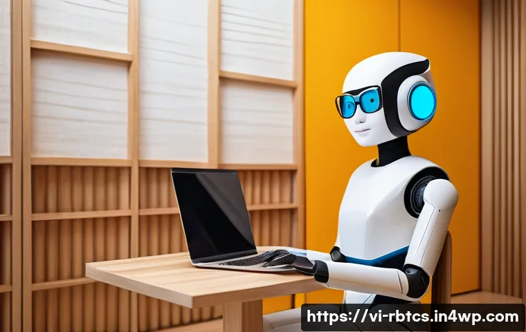 로봇 심리상담의 윤리적 고려사항 - A futuristic counseling robot sitting in a cozy, softly lit therapy room designed with Vietnamese cu...